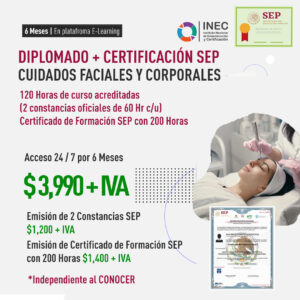 Certificación en cuidados faciales y corporales